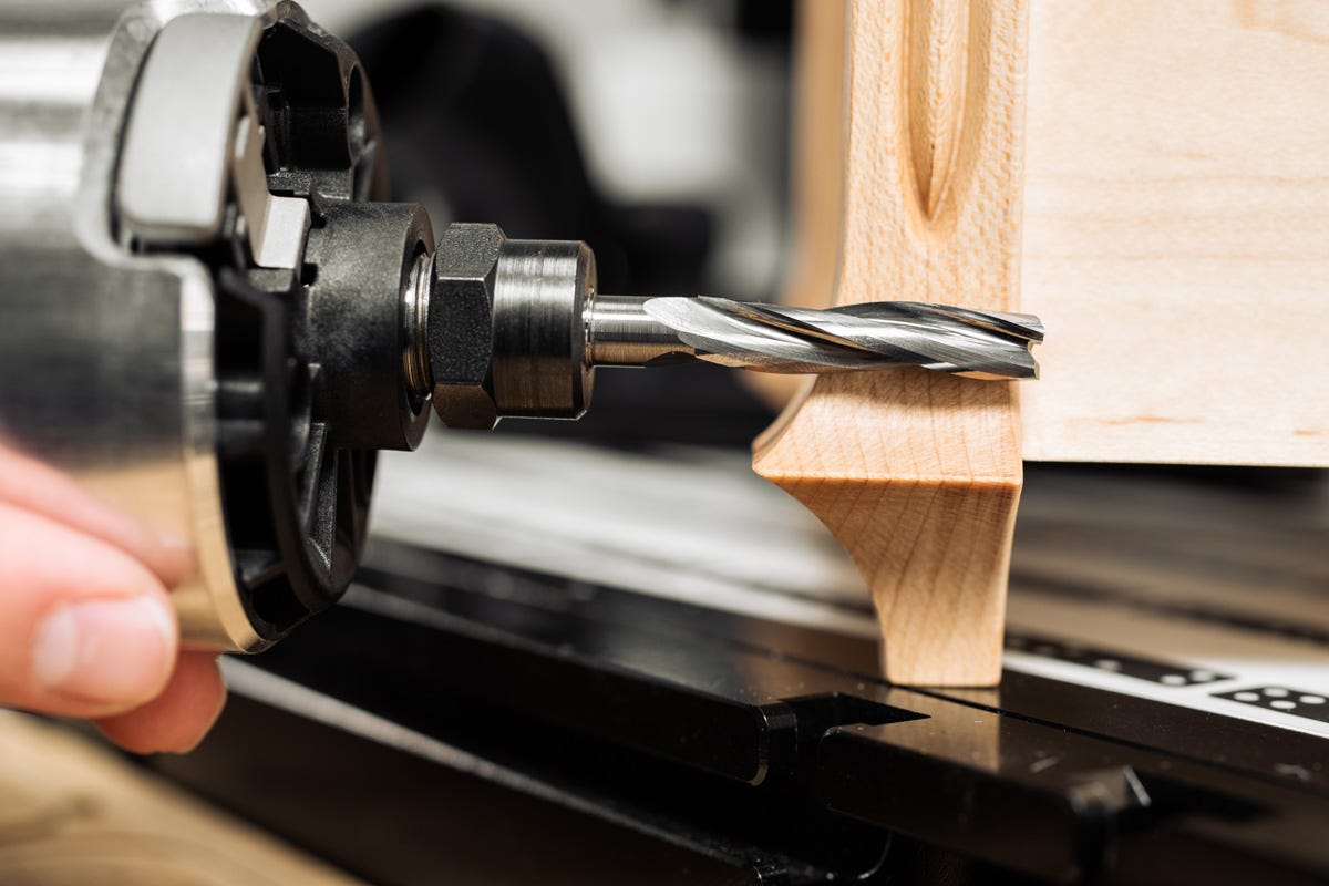 Shaper Tools SF1-8-8DP 8mm X 35mm Up-Spiral Flat Router Bit