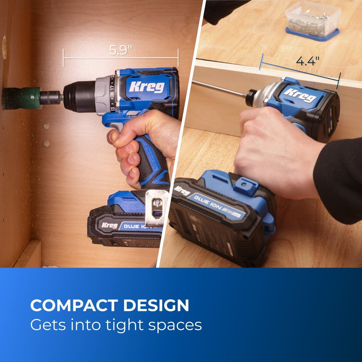 Kreg KPTDR050A 20V Ionic Drive Compact Drill & Driver Combo Kit