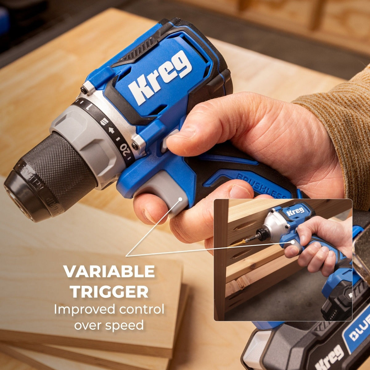 Kreg KPTDR050A 20V Ionic Drive Compact Drill & Driver Combo Kit
