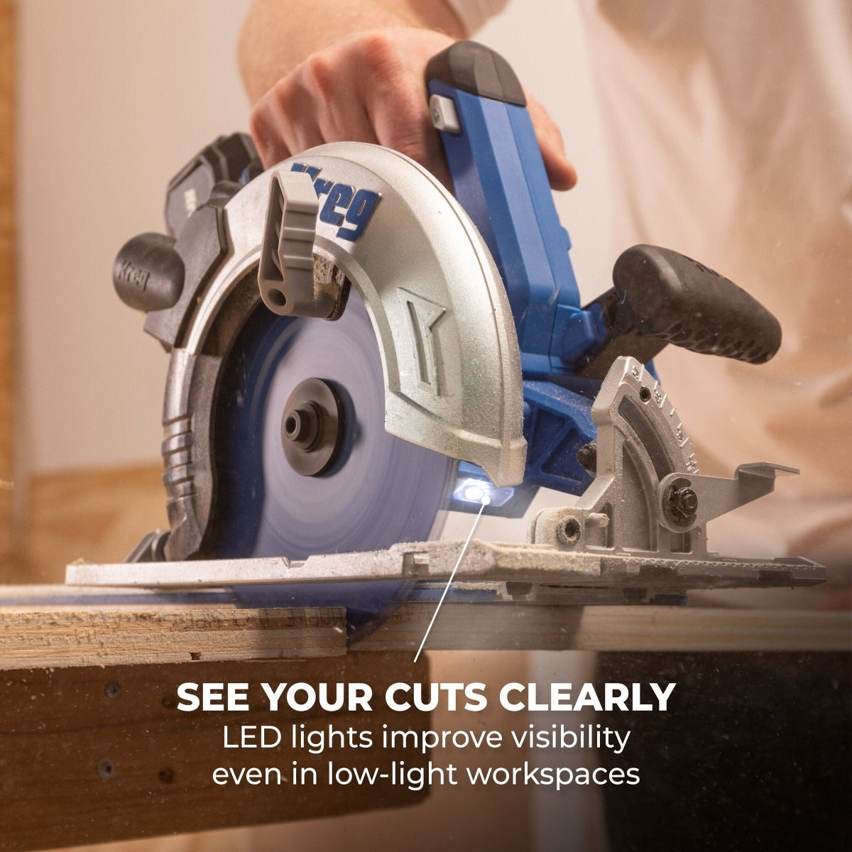 Kreg KPTCS725A 20V Ionic Drive 7-1/4-in Circular Saw, Tool Only