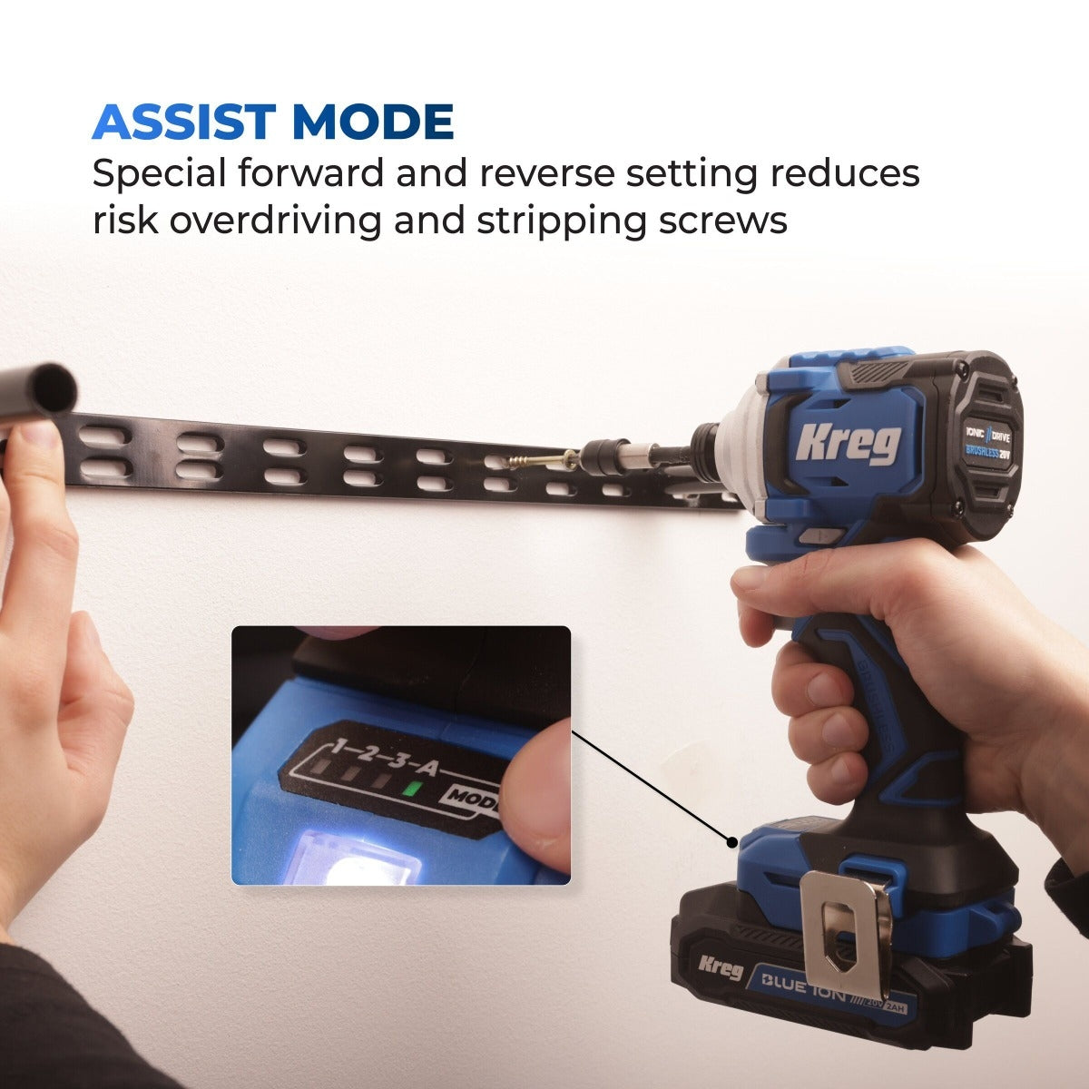 Kreg KPTDV025A 20V Ionic Drive 1/4-in Compact Impact Driver, Tool Only