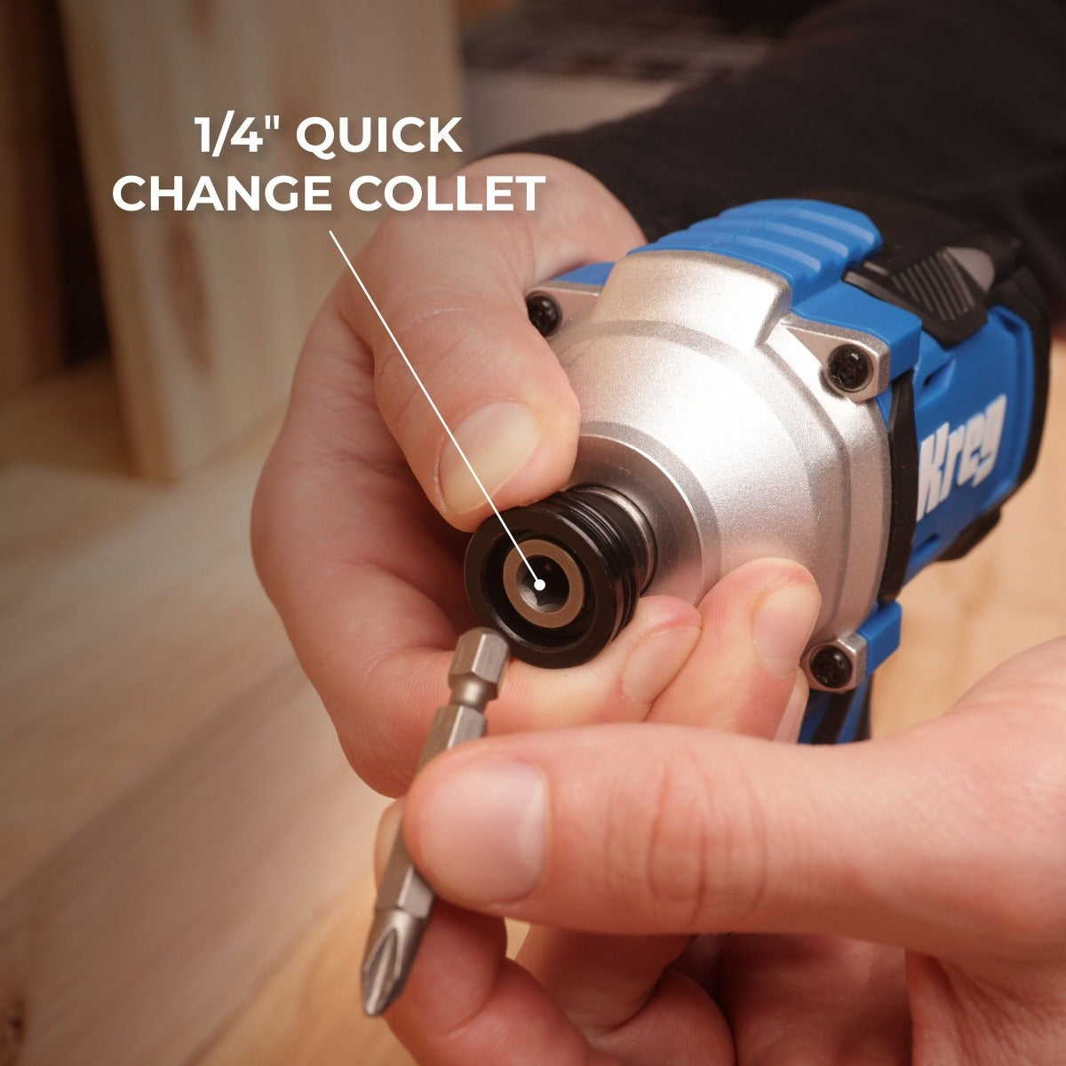 Kreg KPTDV025A 20V Ionic Drive 1/4-in Compact Impact Driver, Tool Only