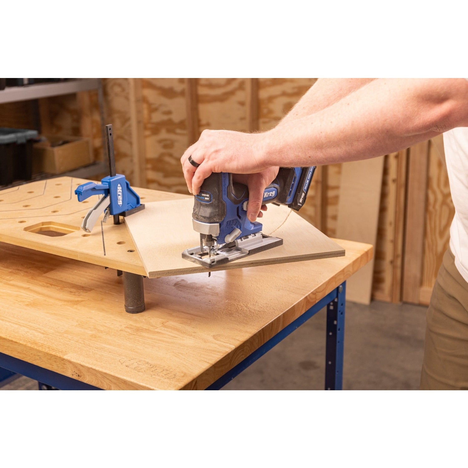 Kreg KPTJS100A 20V Ionic Drive Barrel Grip Jigsaw, Tool Only