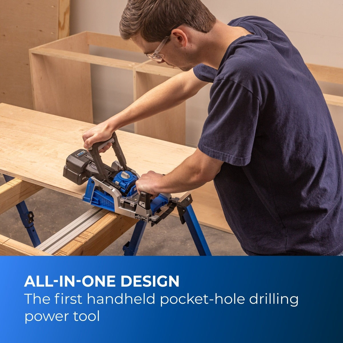 Kreg KPTRB100A Ionic Drive Cordless Rebel Pocket-Hole Joiner, Tool Only