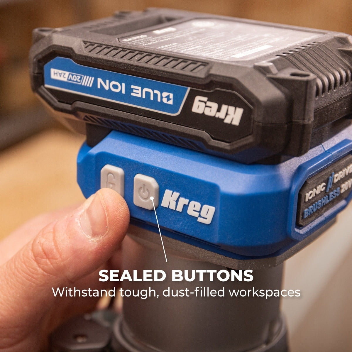 Kreg KPTRT025A 20V Ionic Drive Cordless 1/4-in Trim Router, Tool Only