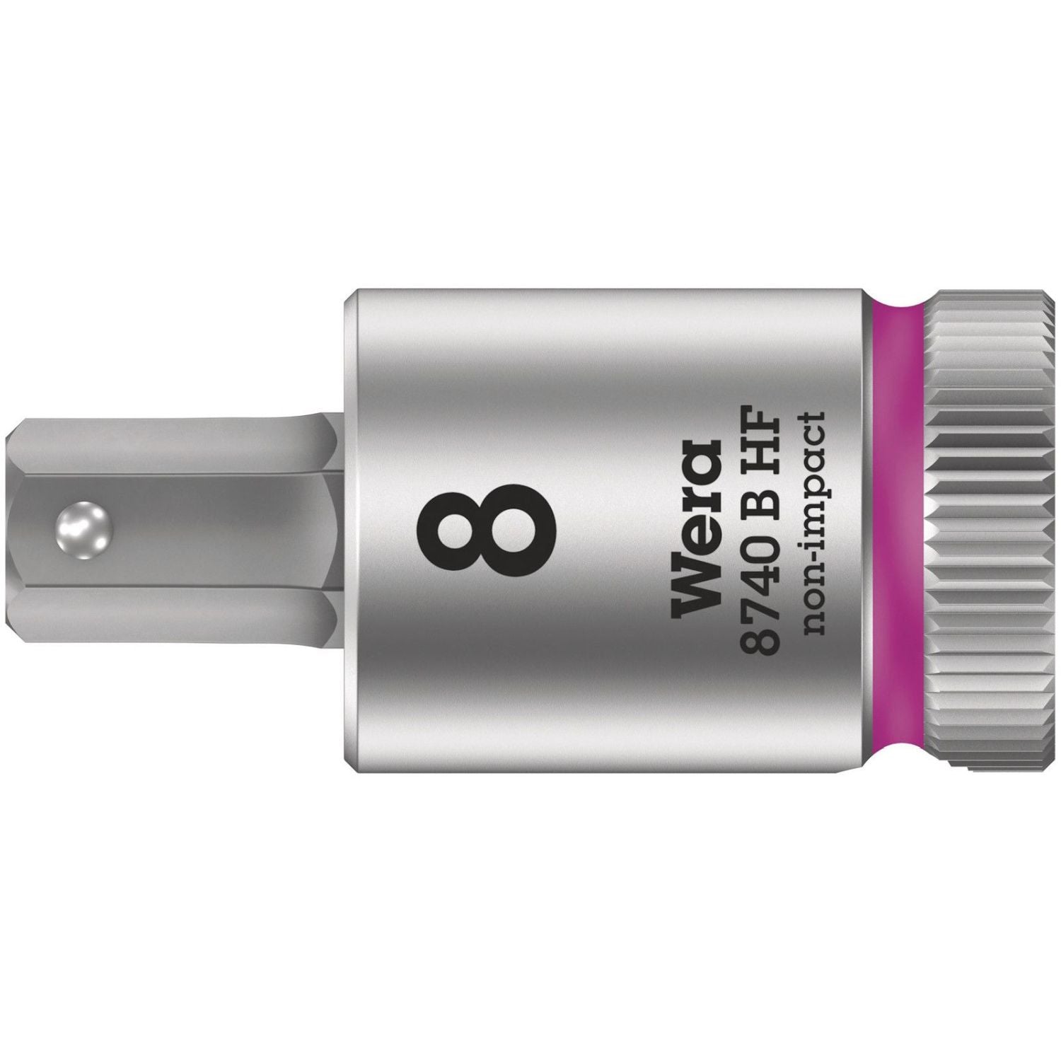 Wera 8740 B Hf Zyklop Bit Socket With Holding Function, 3/8-in. Drive, 7x100-mm.
