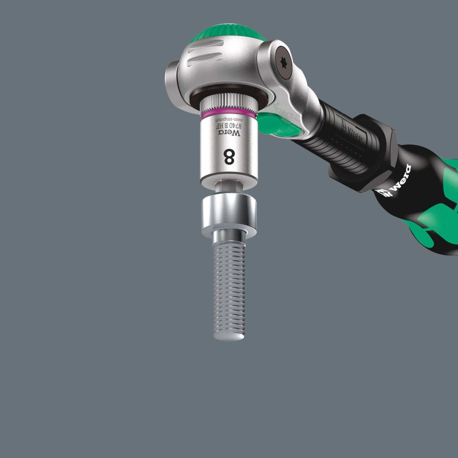 Wera 8740 B Hf Zyklop Bit Socket With Holding Function, 3/8-in. Drive, 7x100-mm.