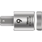 Wera 8740 B Hf Zyklop Bit Socket With Holding Function, 3/8-in. Drive, 9x38.5-mm.