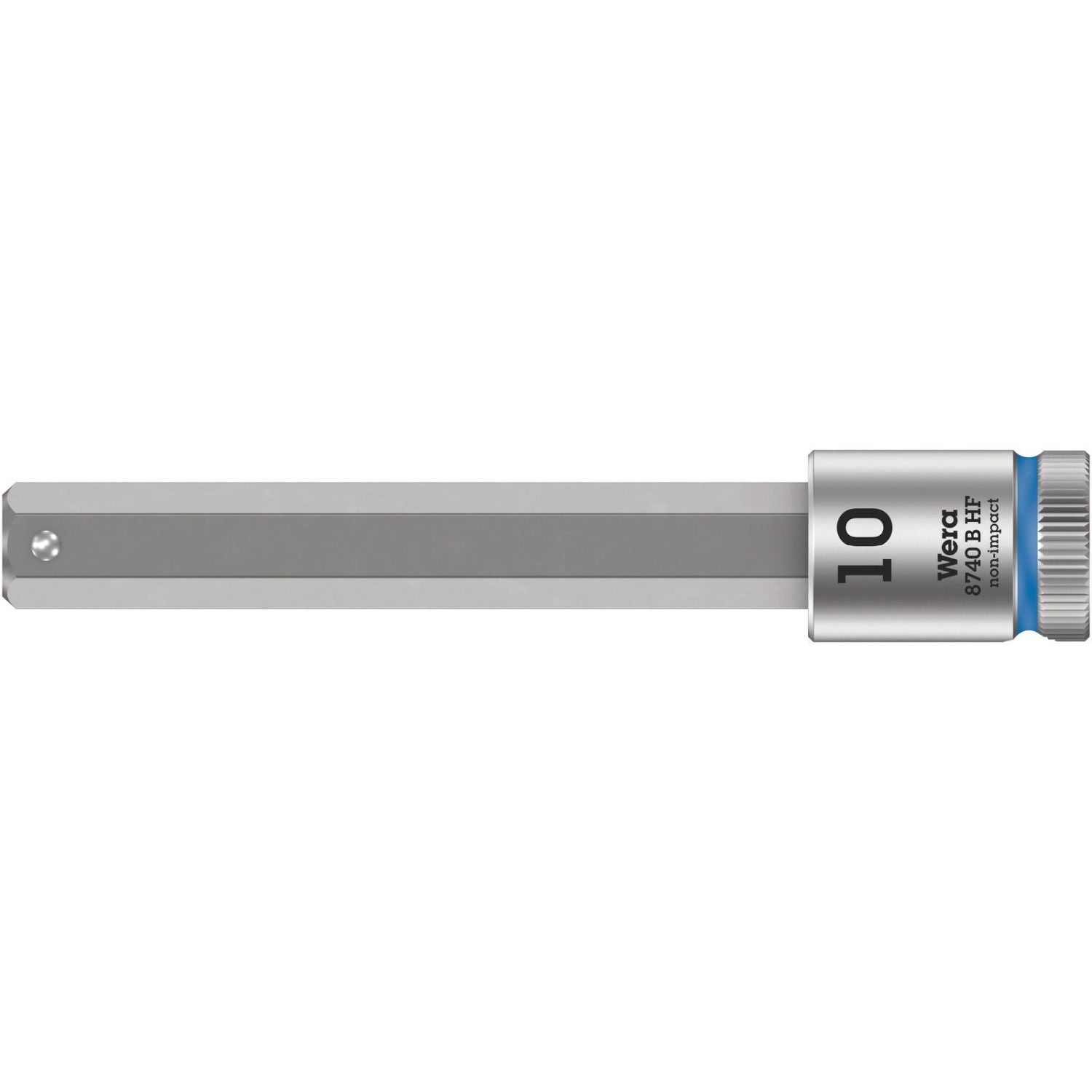 Wera 8740 B Hf Zyklop Bit Socket With Holding Function, 3/8-in. Drive, 10x100-mm.