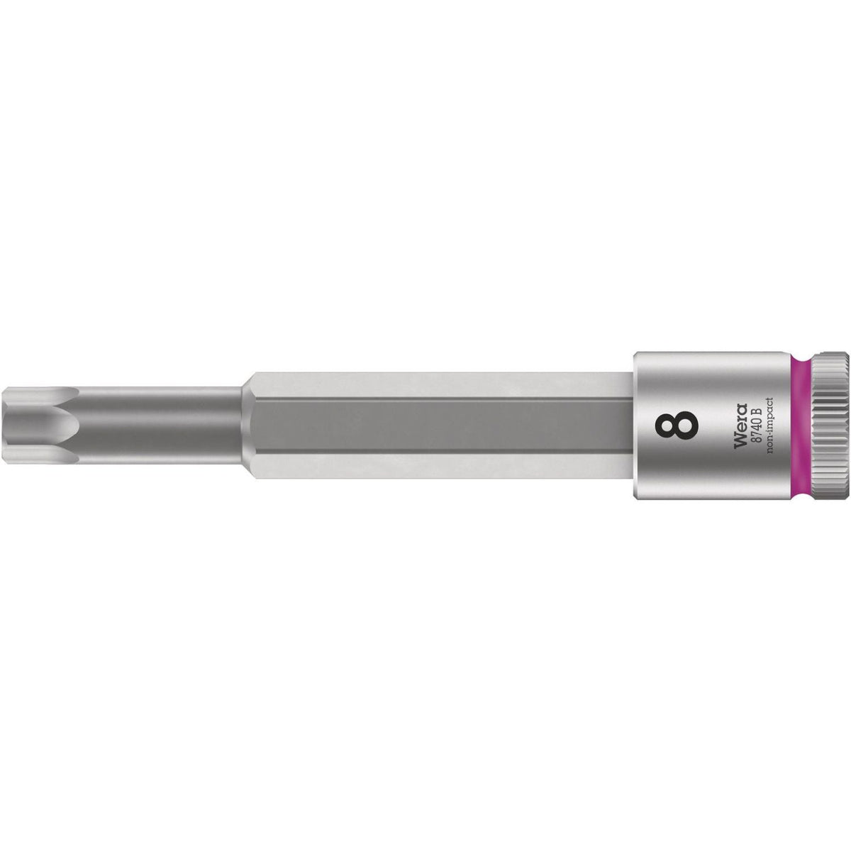 Wera 8740 B Zyklop Bit Socket With 3/8-in. Drive, With Extra Slim Profile Area, 8x100-mm.
