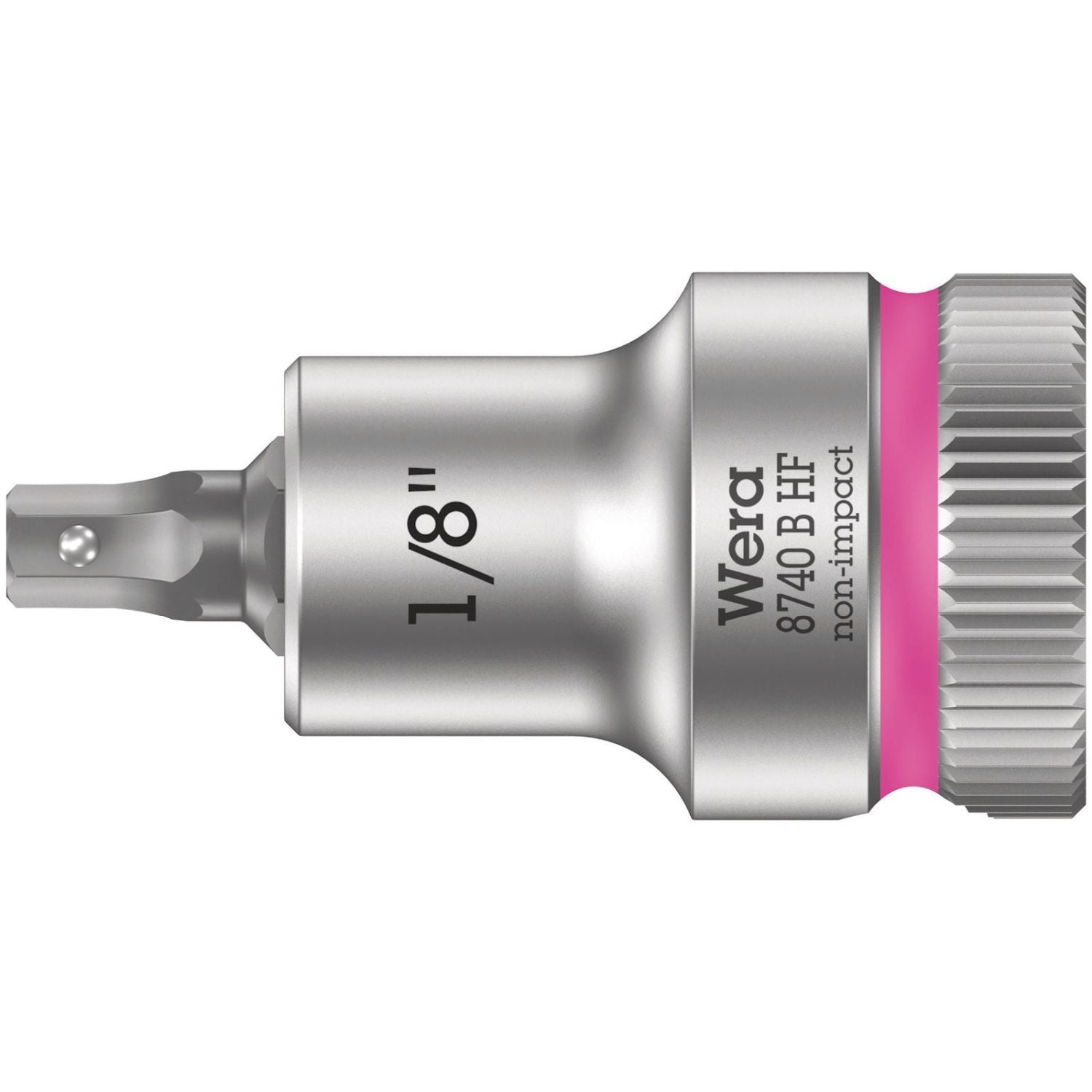 Wera 8740 B Hf Zyklop Bit Socket With Holding Function, 3/8-in. Drive, 1/8-in.x35-mm.