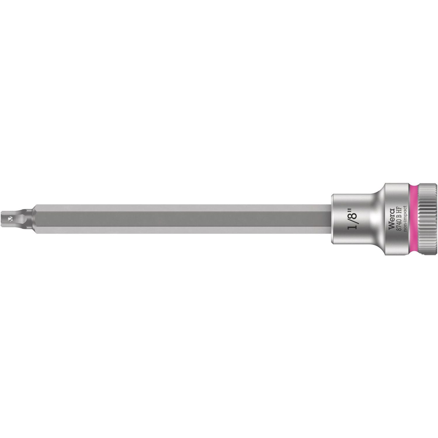 Wera 8740 B Hf Zyklop Bit Socket With Holding Function, 3/8-in. Drive, 1/8-in.x107-mm.