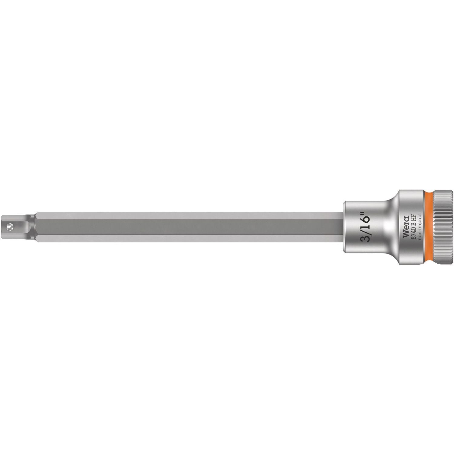 Wera 8740 B Hf Zyklop Bit Socket With Holding Function, 3/8-in. Drive, 3/16-in.x107-mm.