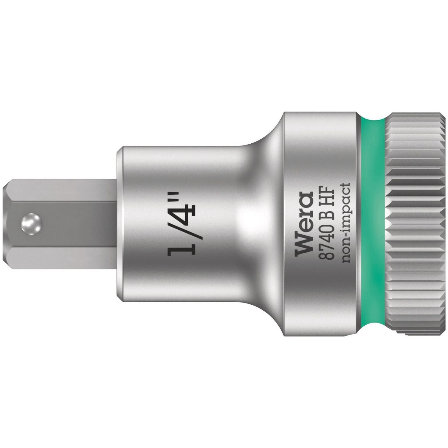Wera 8740 B Hf Zyklop Bit Socket With Holding Function, 3/8-in. Drive, 1/4-in.x35-mm.