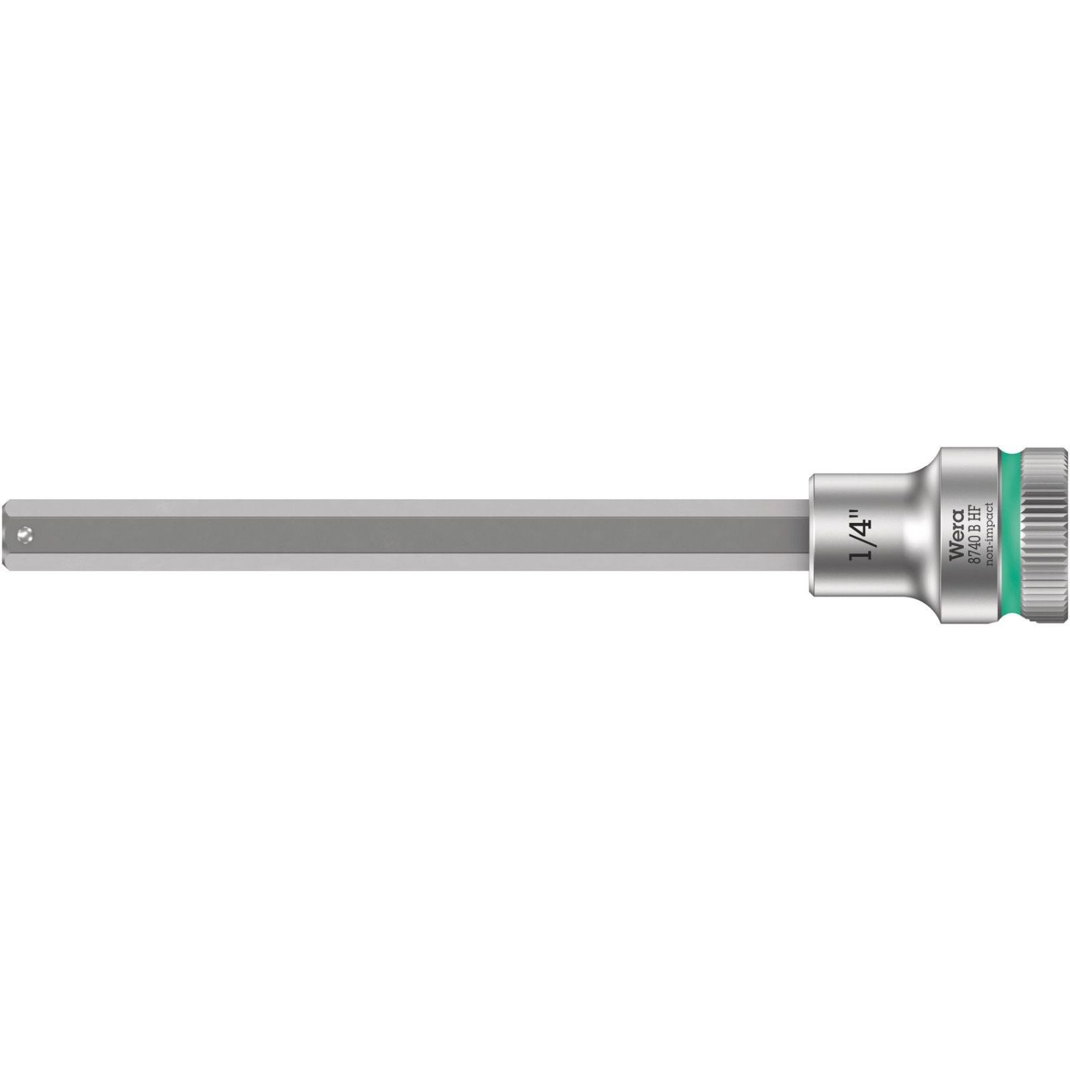 Wera 8740 B Hf Zyklop Bit Socket With Holding Function, 3/8-in. Drive, 1/4-in.x107-mm.