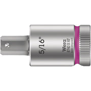 Wera 8740 B Hf Zyklop Bit Socket With Holding Function, 3/8-in. Drive, 5/16-in.x38.5-mm.