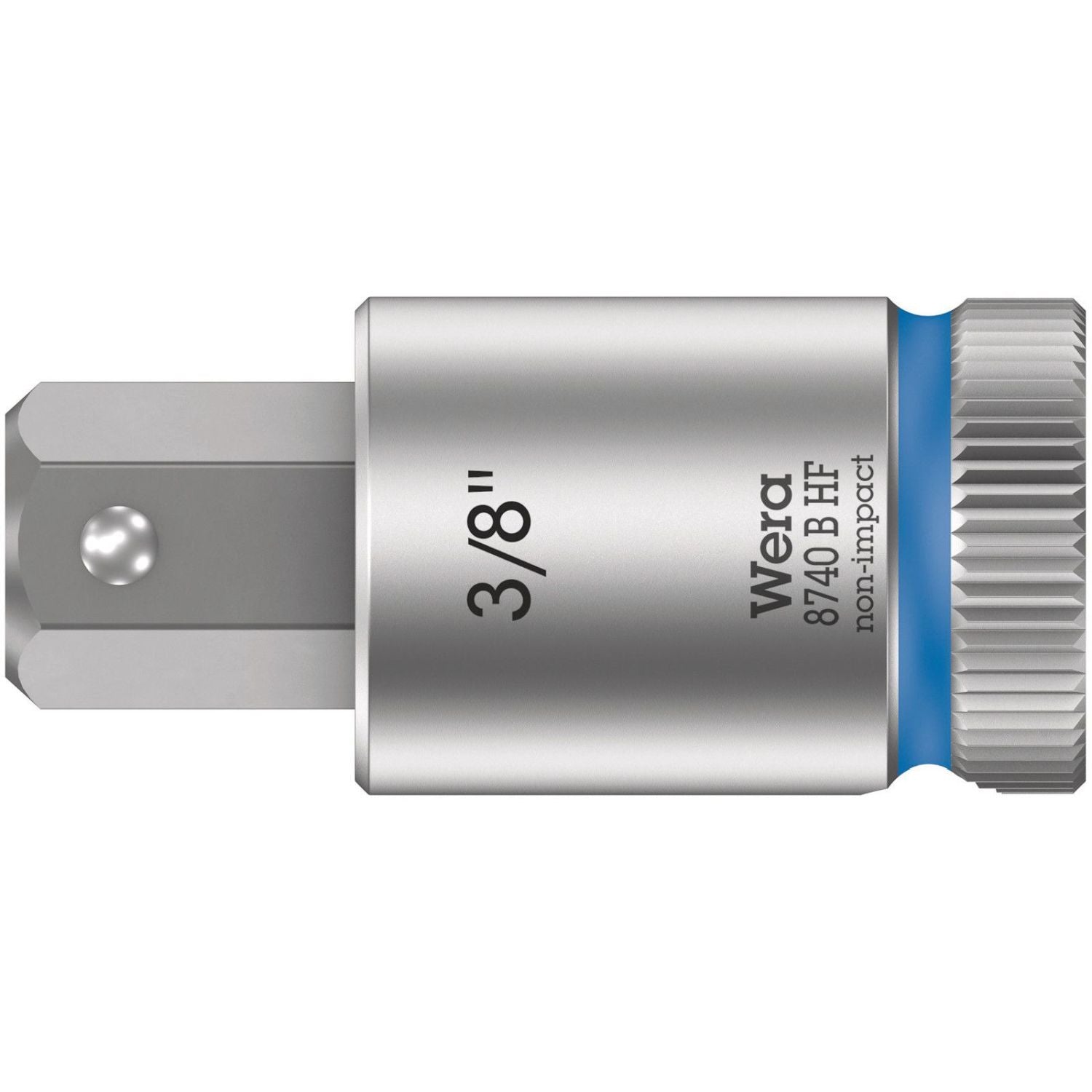 Wera 8740 B Hf Zyklop Bit Socket With Holding Function, 3/8-in. Drive, 3/8-in.x38.5-mm.