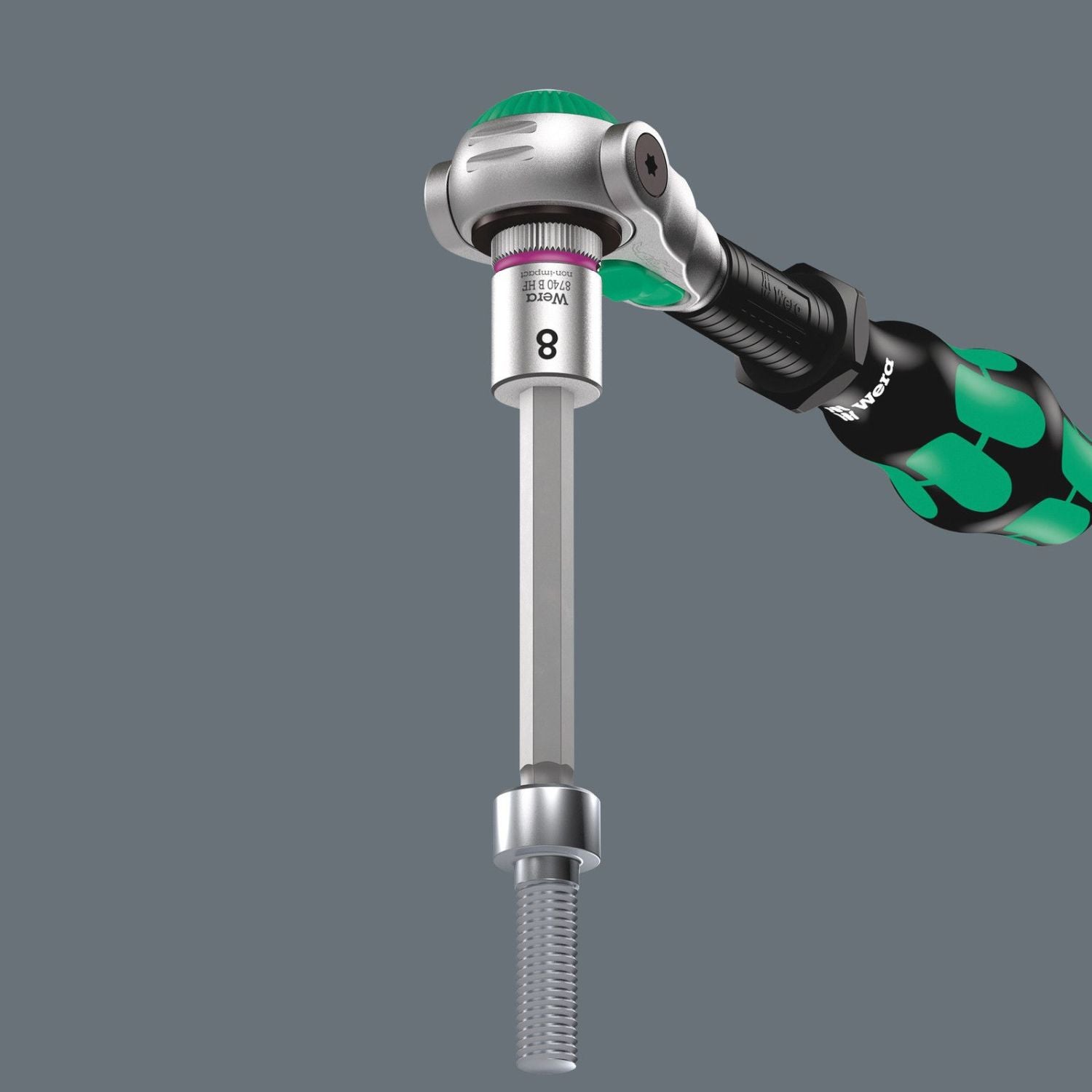 Wera 8740 B Hf 1 Zyklop Bit Socket Set With Holding Function, 3/8-in. Drive, 7-Pieces