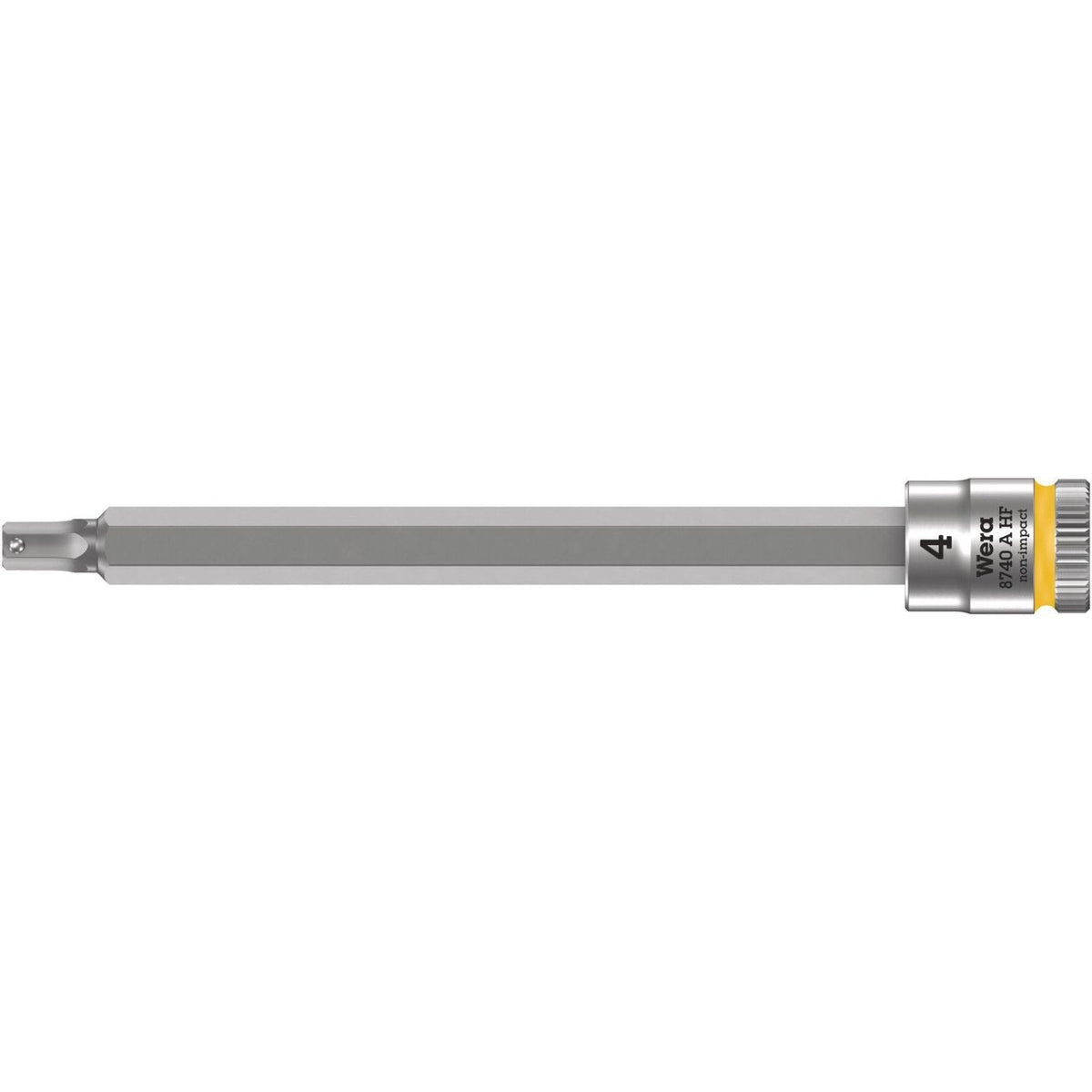 Wera 8740 A Hf Zyklop Bit Socket With Holding Function, 1/4-in. Drive, 4x100-mm.