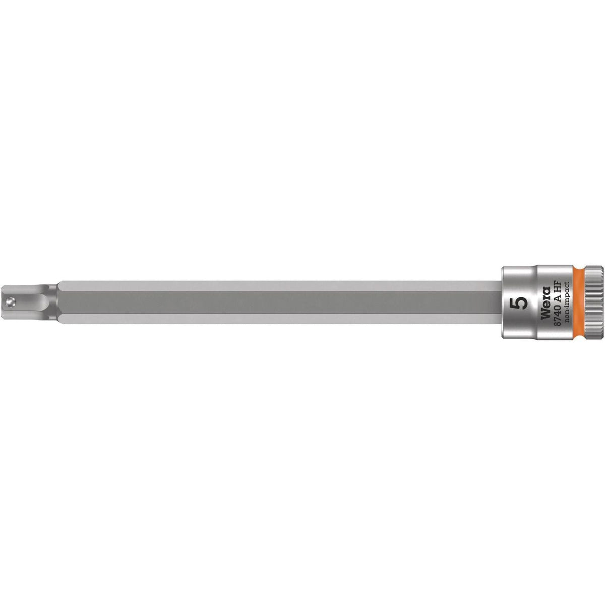Wera 8740 A Hf Zyklop Bit Socket With Holding Function, 1/4-in. Drive, 5x100-mm.