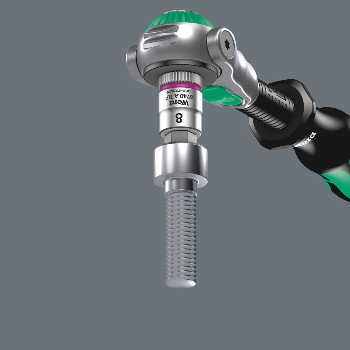 Wera 8740 A Hf Zyklop Bit Socket With Holding Function, 1/4-in. Drive, 5x100-mm.