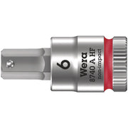 Wera 8740 A Hf Zyklop Bit Socket With Holding Function, 1/4-in. Drive, 6x28-mm.