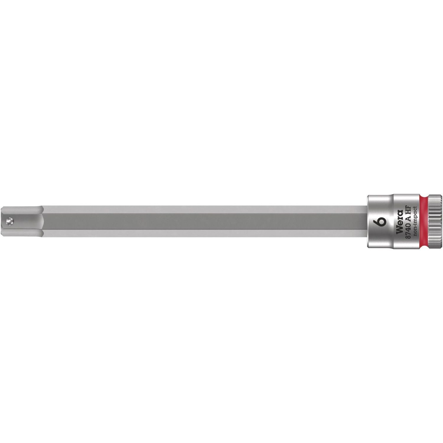 Wera 8740 A Hf Zyklop Bit Socket With Holding Function, 1/4-in. Drive, 6x100-mm.