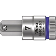 Wera 8740 A Hf Zyklop Bit Socket With Holding Function, 1/4-in. Drive, 7x28-mm.