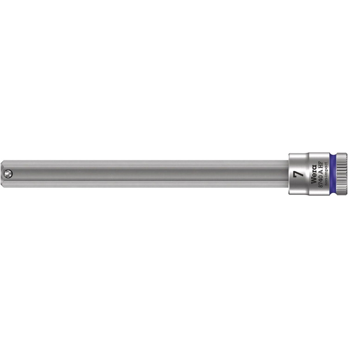 Wera 8740 A Hf Zyklop Bit Socket With Holding Function, 1/4-in. Drive, 7x100-mm.