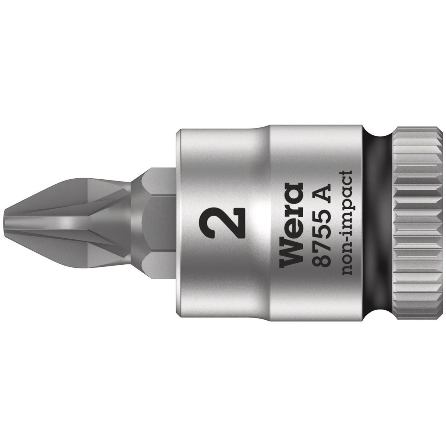 Wera 8755 A Pozidriv Zyklop Bit Socket, 1/4-in. Drive, Pz 3x28-mm.