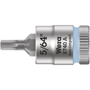 Wera 8740 A Zyklop Bit Socket, 1/4-in. Drive, 5/64-in.x28-mm.