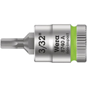 Wera 8740 A Zyklop Bit Socket, 1/4-in. Drive, 3/32-in.x28-mm.
