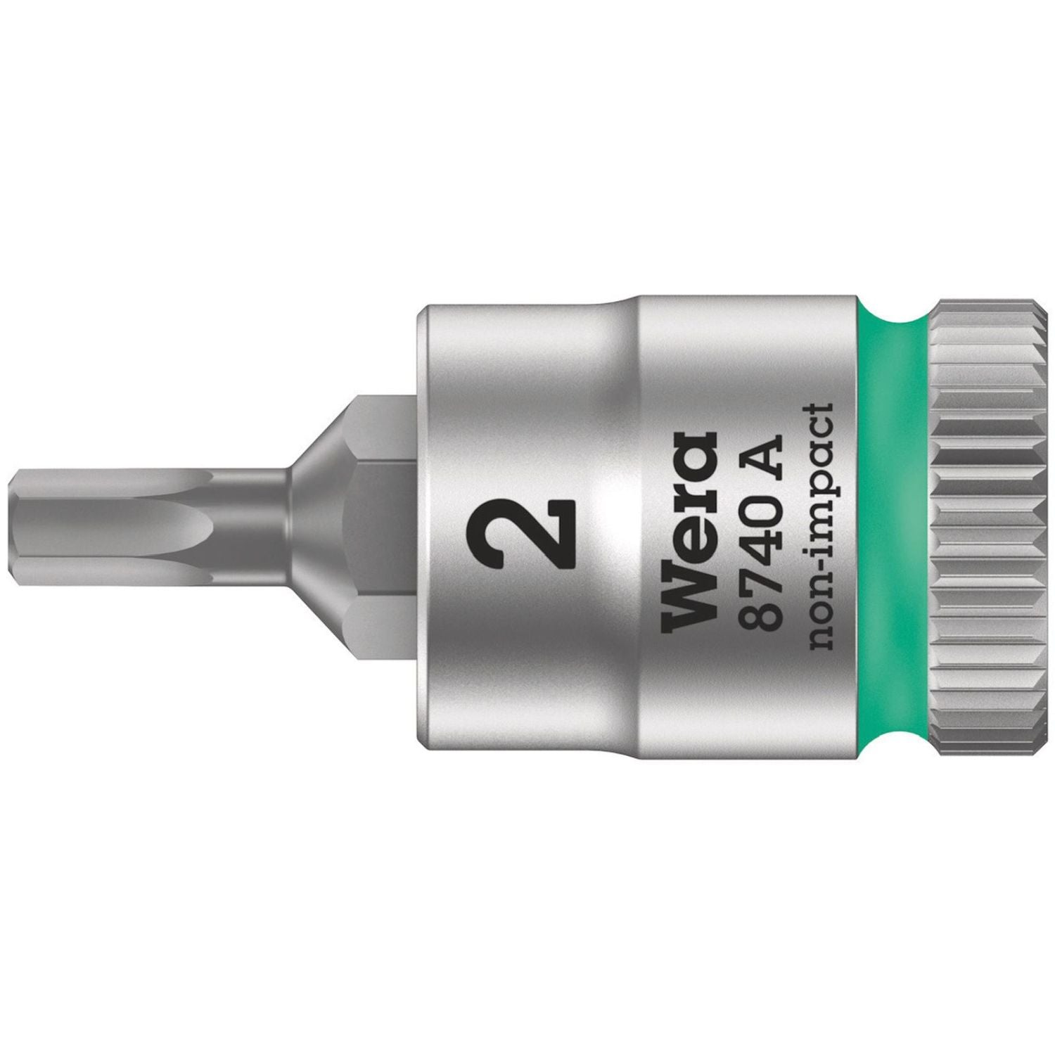 Wera 8740 A Zyklop Bit Socket, 1/4-in. Drive, 3/32-in.x28-mm.