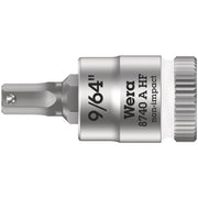 Wera 8740 A Hf Zyklop Bit Socket With Holding Function, 1/4-in. Drive, 9/64-in.x28-mm.