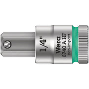 Wera 8740 A Hf Zyklop Bit Socket With Holding Function, 1/4-in. Drive, 1/4-in.x28-mm.
