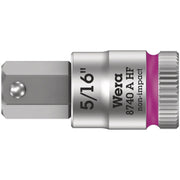 Wera 8740 A Hf Zyklop Bit Socket With Holding Function, 1/4-in. Drive, 5/16-in.x28-mm.