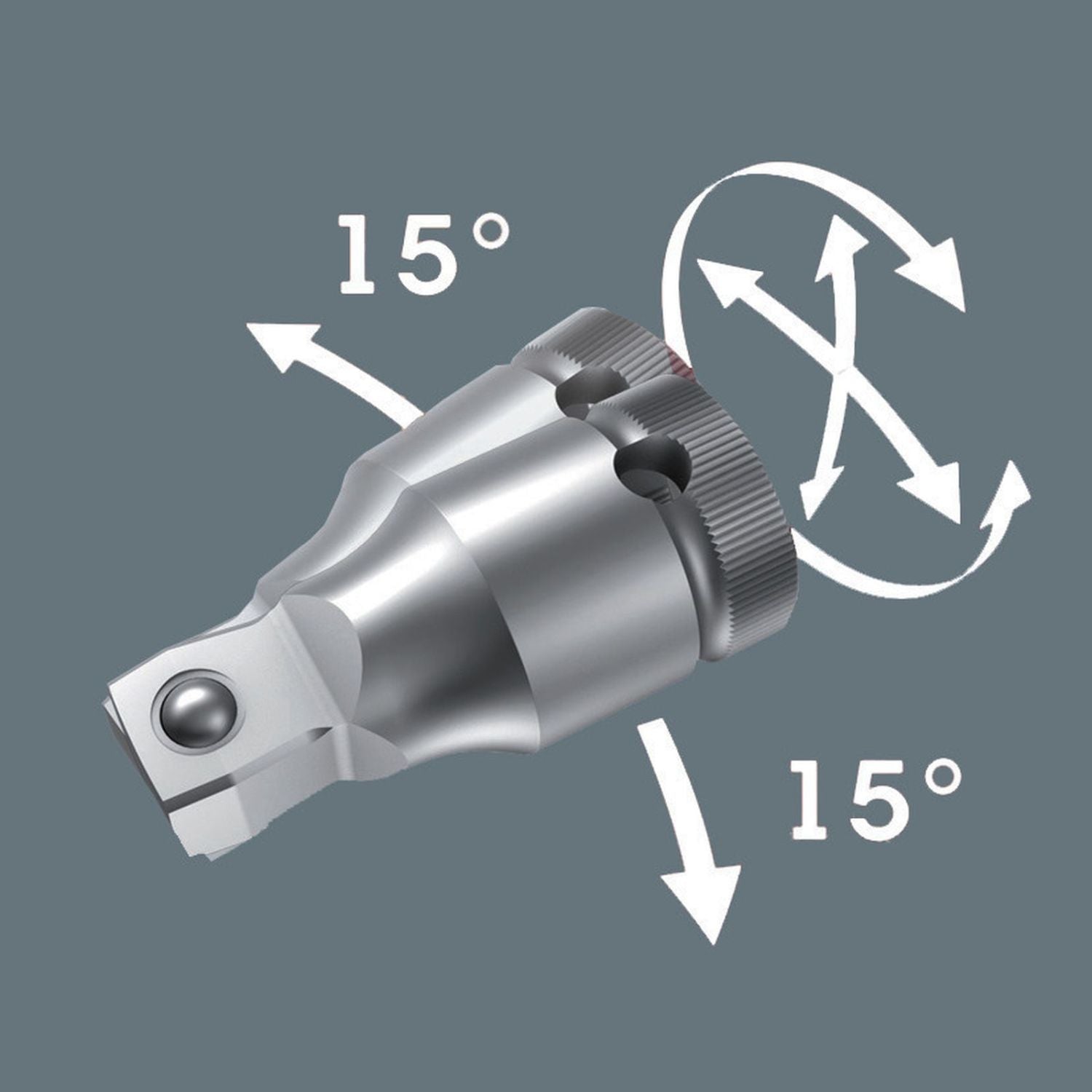 Wera 8794 C Zyklop Wobble Extension, 1/2-in., 1/2-in.x52-mm.