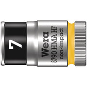 Wera 8790 Hma Hf Zyklop Socket With 1/4-in. Drive With Holding Function, 7x23-mm.