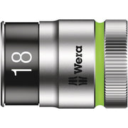 Wera 8790 Hmc Hf Zyklop Socket With 1/2-in. Drive With Holding Function, 18x37-mm.