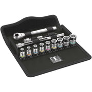 Wera 8100 Sa 12 Hf Zyklop Metal Ratchet Set With Switch Lever, 1/4-in. Drive, Metric, 13-Pieces