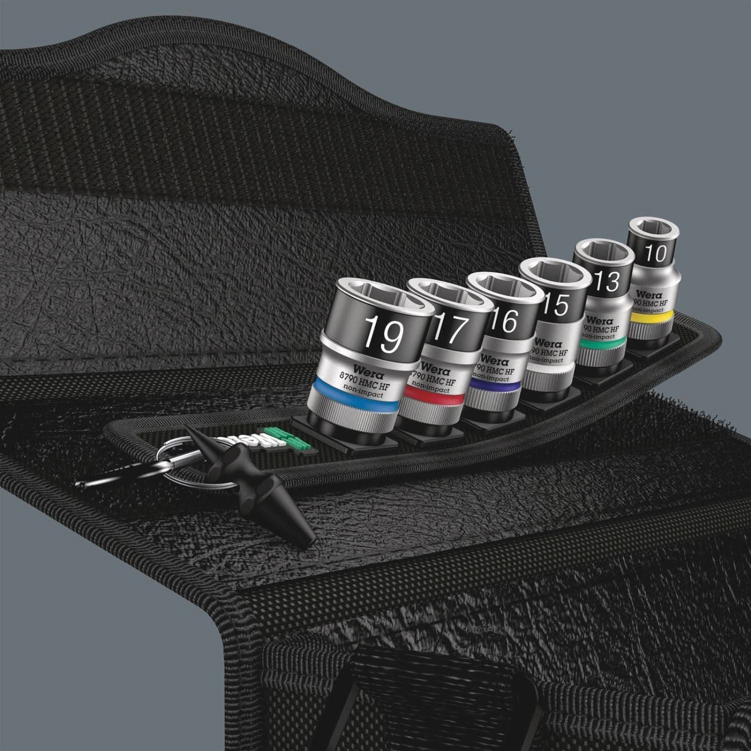 Wera Belt C 1 Zyklop Socket Set With Holding Function, 1/2-in. Drive, 7-Pieces