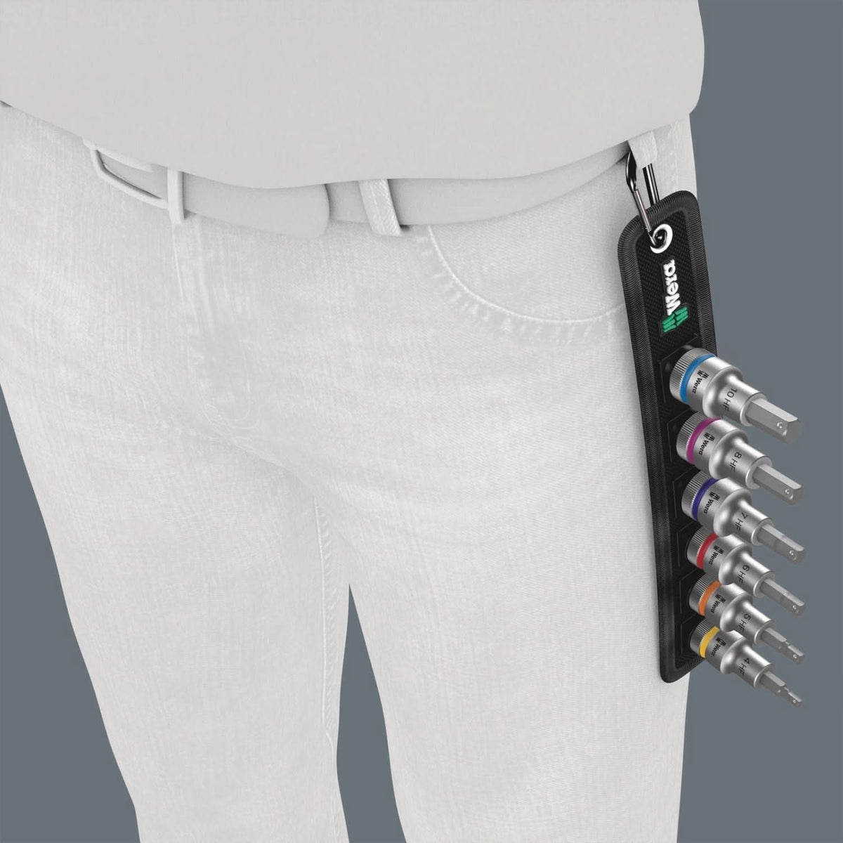 Wera Belt C 2 Zyklop In-Hex-Plus Bit Socket Set With Holding Function, 1/2-in. Drive, 6-Pieces