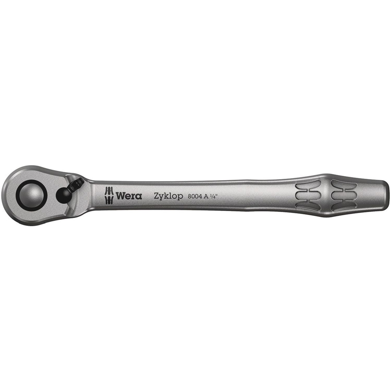 Wera 8004 A Zyklop Metal Ratchet With Switch Lever And 1/4-in. Drive, 1/4-in.x141-mm.