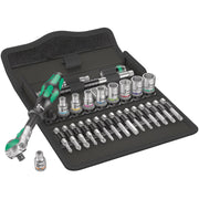 Wera 8100 Sa 9 Zyklop Speed Ratchet Set, 1/4-in. Drive, Imperial, 28-Pieces