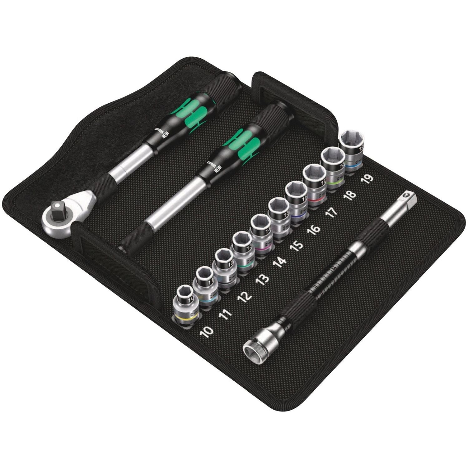 Wera 8006 Sc 1 Zyklop Hybrid Ratchet Set, 1/2-in. Drive, Metric, 13-Pieces