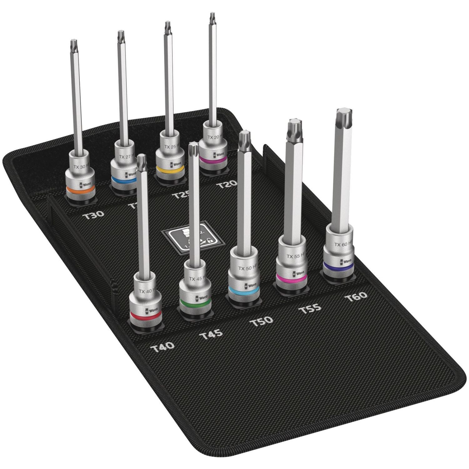 Wera 8767 C Torx Hf 3 Zyklop Bit Socket Set With 1/2-in. Drive, With Holding Function, 9-Pieces