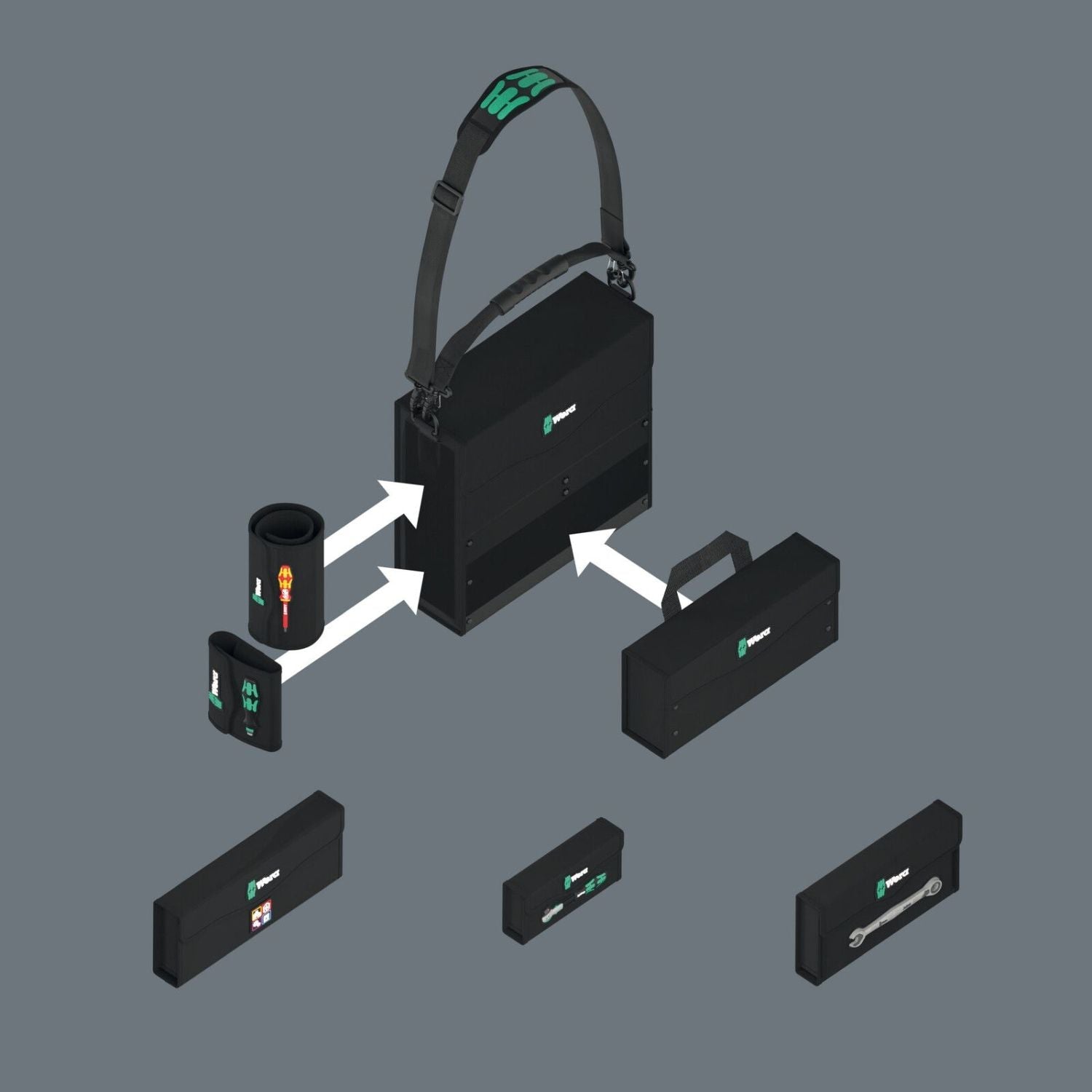 Wera Wera 2Go 2 Tool Container, 3-Pieces