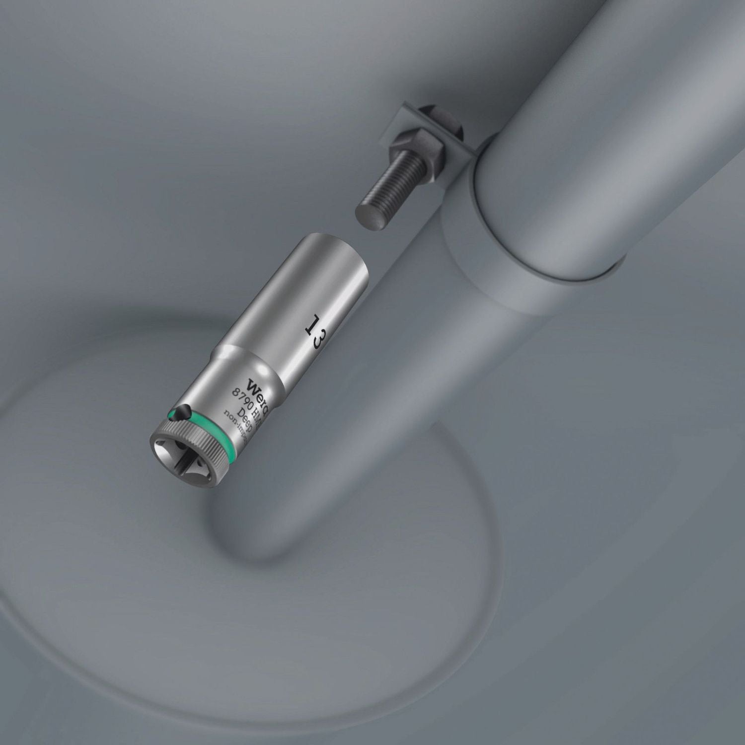 Wera 8790 Hmb Deep 3/8-in. Socket, 14x64-mm.