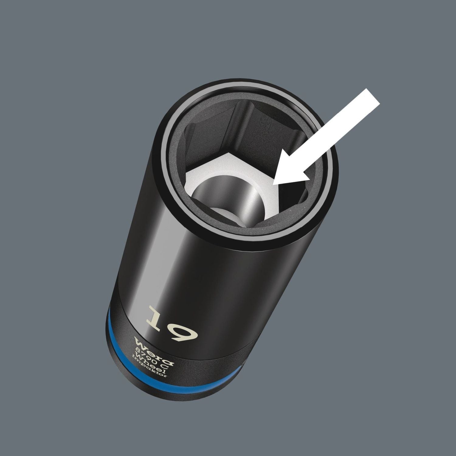 Wera 8790 C Wheel Impaktor Socket With 1/2-in. Drive, 17x85x30-mm.
