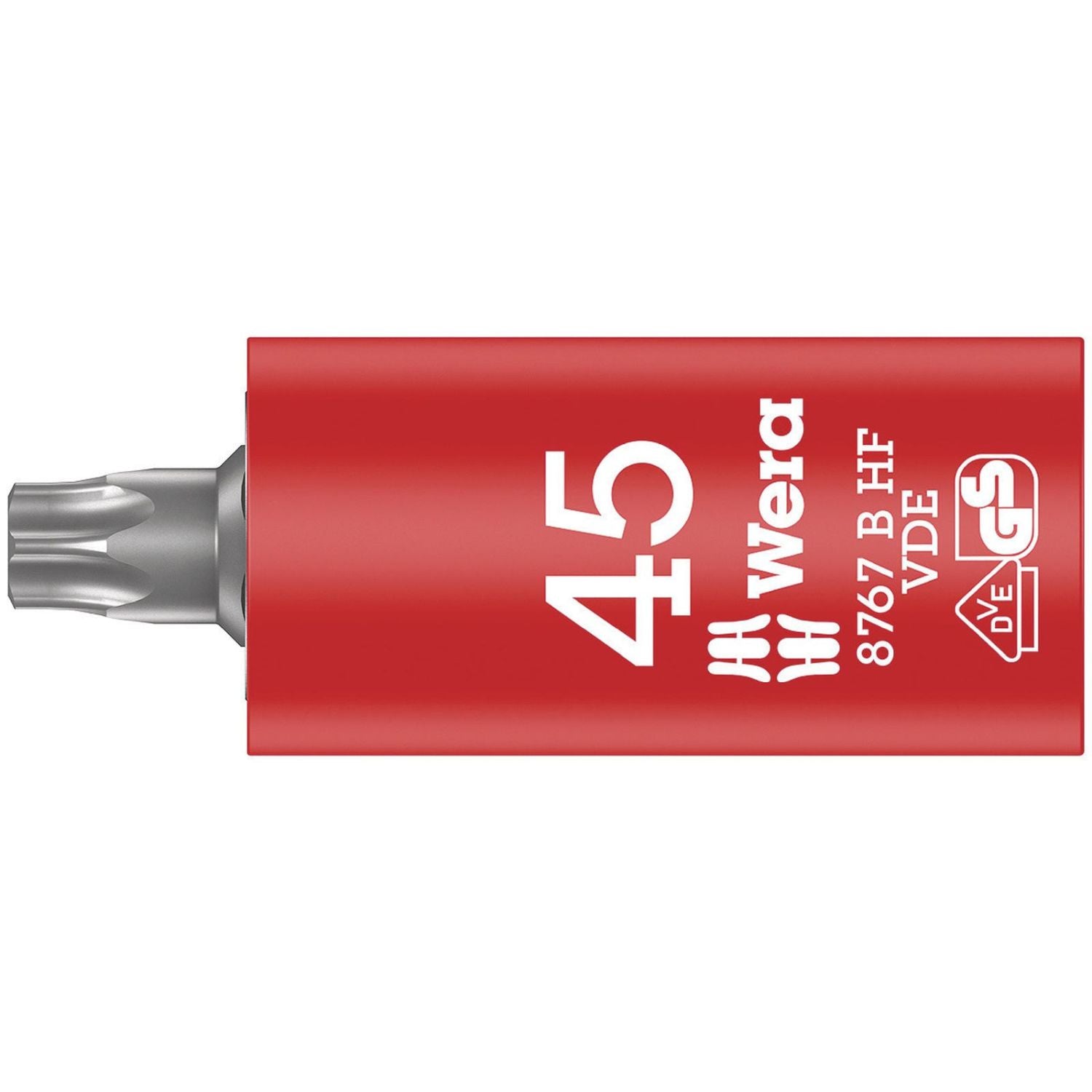Wera 8767 B VDE Hf Torx Zyklop Bit Socket, Insulated, With Holding Function, 3/8-in. Drive, Torx 20x55-mm.